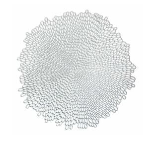 Bloom Vinyl Round Silver Placemat